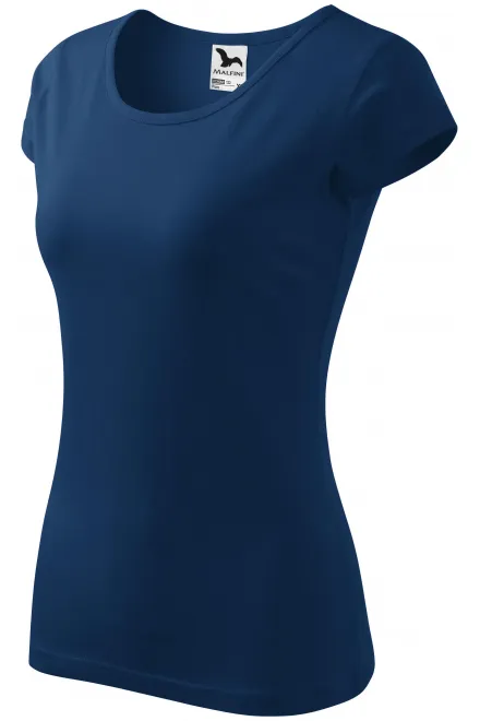 Levné dámské triko s velmi krátkým rukávem, půlnoční modrá