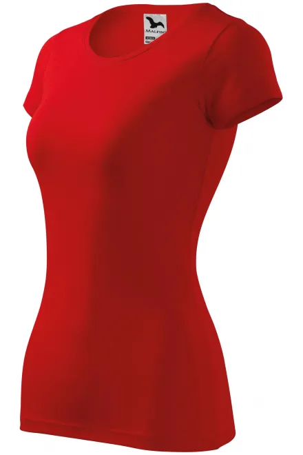 Levné dámské triko zúžené, červená