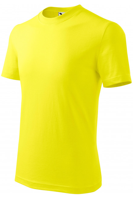 Levné dětské tričko jednoduché, citrónová, levná dětská trička