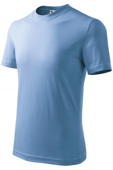 Levné dětské tričko jednoduché, nebeská modrá