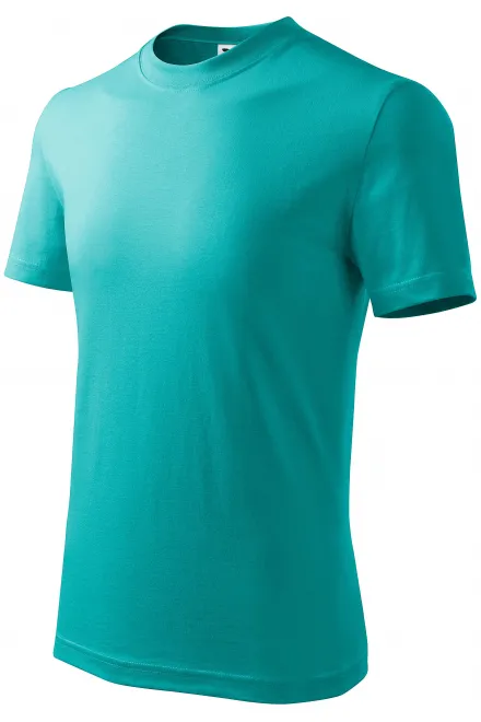 Levné dětské tričko jednoduché, smaragdovozelená