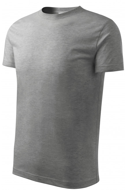 Levné dětské tričko jednoduché, tmavěšedý melír, levná dětská trička