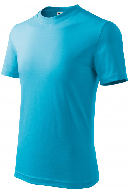 Levné dětské tričko jednoduché, tyrkysová, levná bavlněná trička