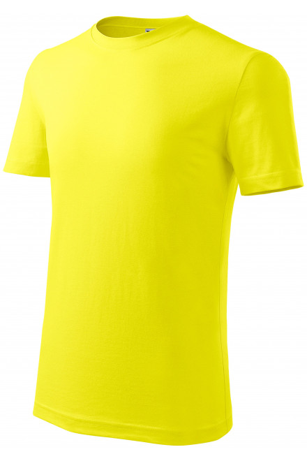 Levné dětské tričko klasické, citrónová, levná bavlněná trička