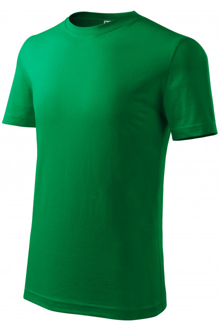 Levné dětské tričko klasické, trávově zelená