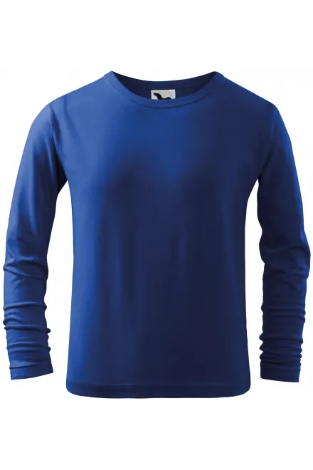 Levné dětské tričko s dlouhým rukávem - kráľovská modrá, 158 cm / 12 let