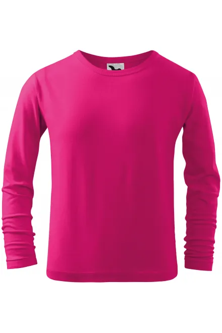 Levné dětské tričko s dlouhým rukávem - malinová, 158 cm / 12 let