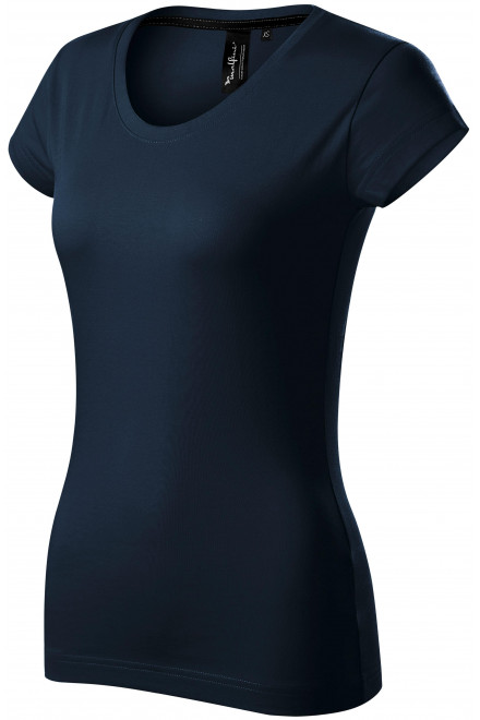Levné exkluzivní dámské tričko, tmavomodrá, levná jednobarevná trička