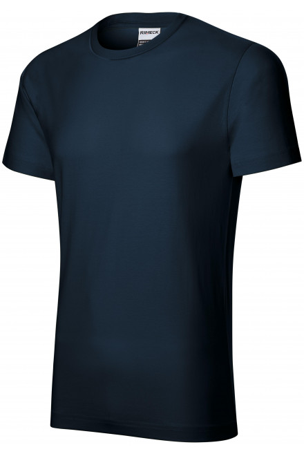 Levné odolné pánské tričko tlustší, tmavomodrá, levná modrá trička