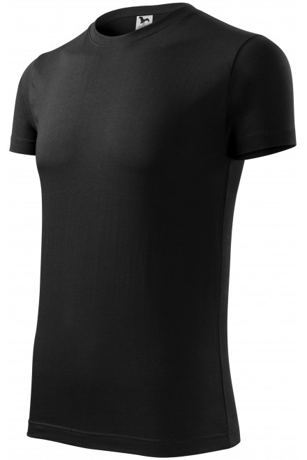 Levné pánské módní tričko, černá, levná trička s krátkými rukávy