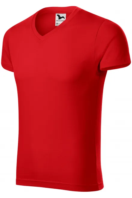 Levné pánské přiléhavé tričko, červená