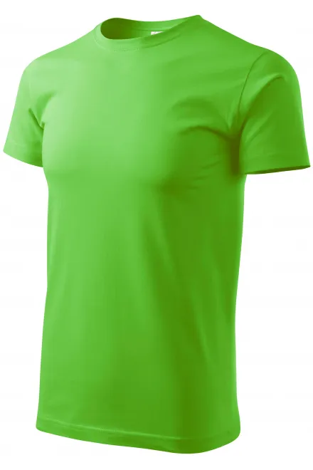 Levné pánské triko jednoduché, jablkově zelená