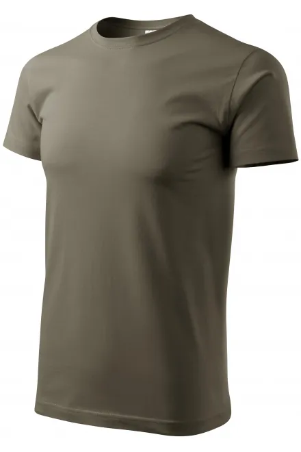 Levné pánské triko jednoduché, army