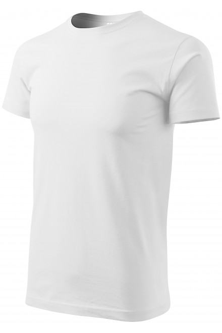 Levné pánské triko jednoduché, bílá, levná jednobarevná trička