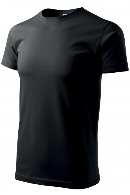 Levné pánské triko jednoduché, černá, levná jednobarevná trička