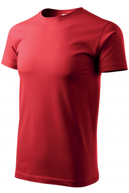 Levné pánské triko jednoduché, červená