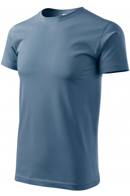Levné pánské triko jednoduché, denim, levná jednobarevná trička