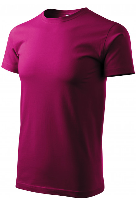 Levné pánské triko jednoduché, fuchsia red, levná pánská trička