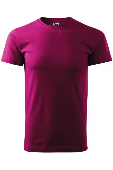 Levné pánské triko jednoduché - fuchsia red, XS