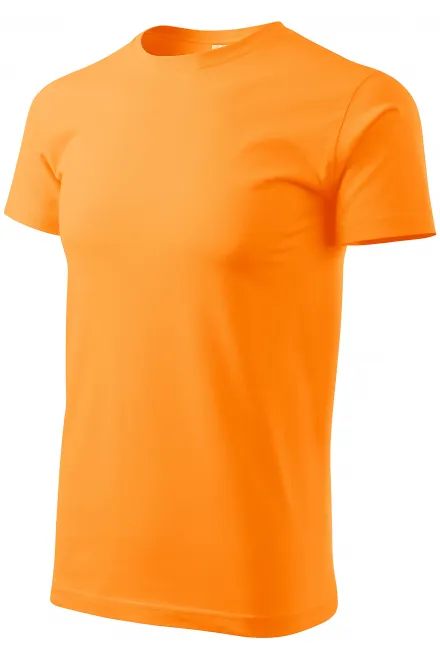 Levné pánské triko jednoduché, mandarinková oranžová
