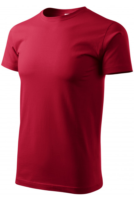 Levné pánské triko jednoduché, marlboro červená, levná trička s krátkými rukávy