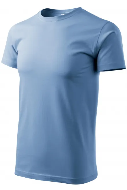 Levné pánské triko jednoduché, nebeská modrá