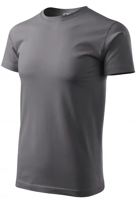 Levné pánské triko jednoduché, ocelovo sivá