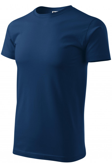 Levné pánské triko jednoduché, půlnoční modrá, levná jednobarevná trička
