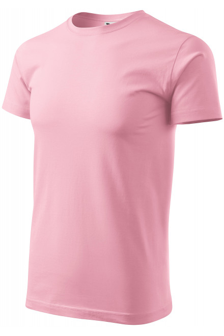 Levné pánské triko jednoduché, růžová, levná růžová trička