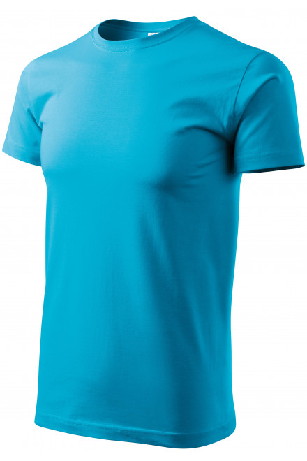 Levné pánské triko jednoduché, tyrkysová, levná pánská trička