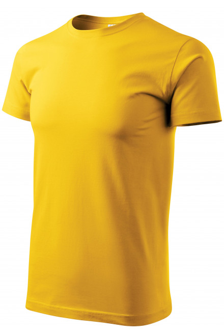 Levné pánské triko jednoduché, žlutá, levná trička na potisk