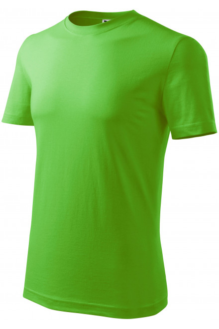 Levné pánské triko klasické, jablkově zelená