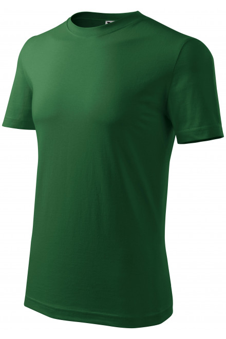 Levné pánské triko klasické, láhvovězelená, levná zelená trička