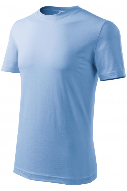 Levné pánské triko klasické, nebeská modrá, levná modrá trička