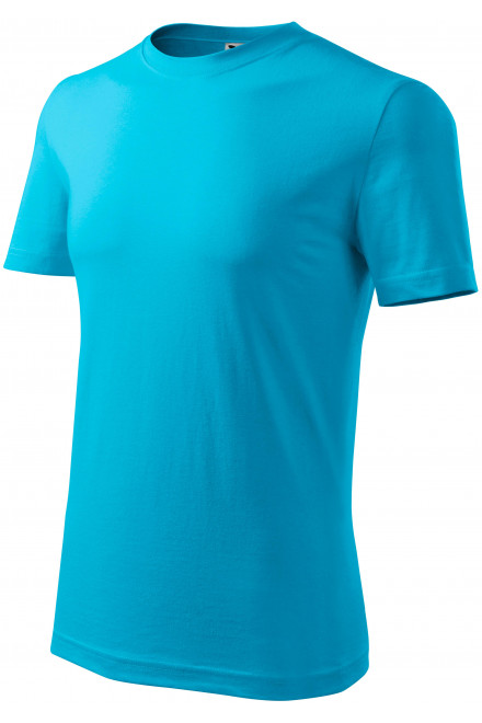 Levné pánské triko klasické, tyrkysová, levná modrá trička