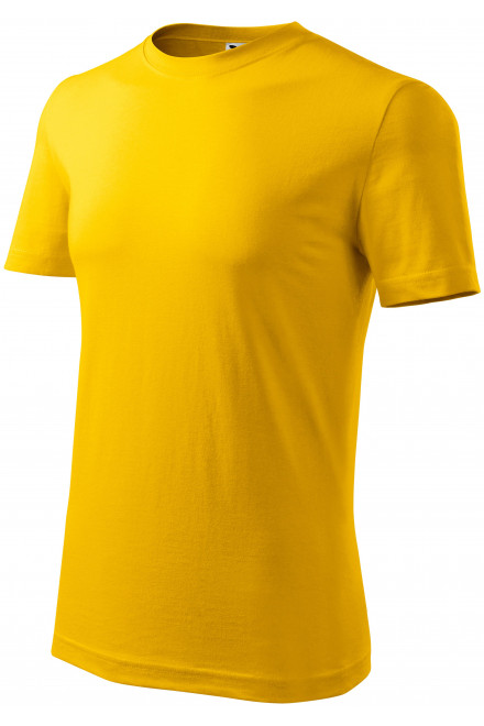 Levné pánské triko klasické, žlutá, levná jednobarevná trička
