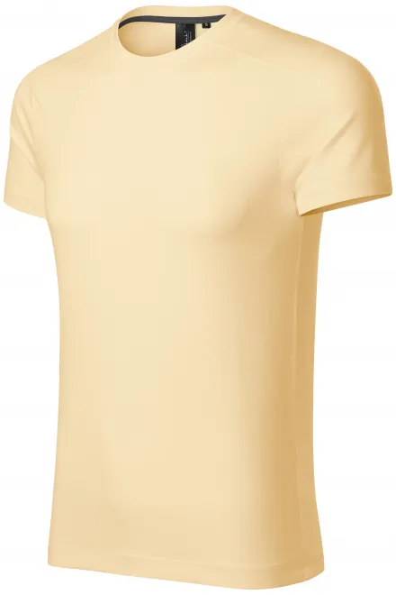 Levné pánské triko ozdobené, vanilková