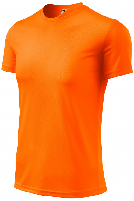 Levné sportovní tričko pro děti, neonová oranžová, levná dětská trička