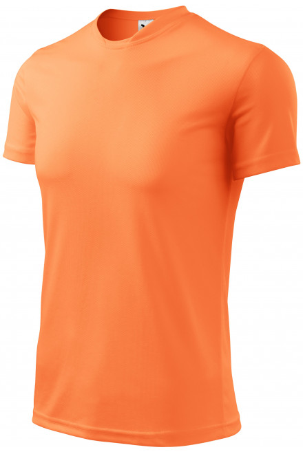 Levné sportovní tričko pro děti, neonová mandarinková, levná dětská trička