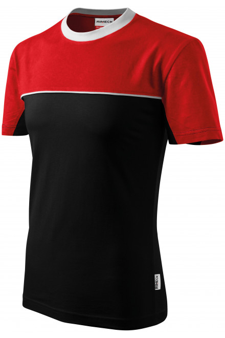 Levné tričko dvoubarevné, černá, levná trička s krátkými rukávy