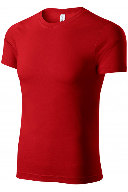 Levné tričko lehké s krátkým rukávem, červená, levná bavlněná trička