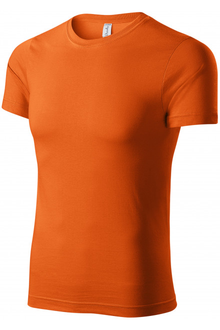 Levné tričko lehké s krátkým rukávem, oranžová, levná jednobarevná trička