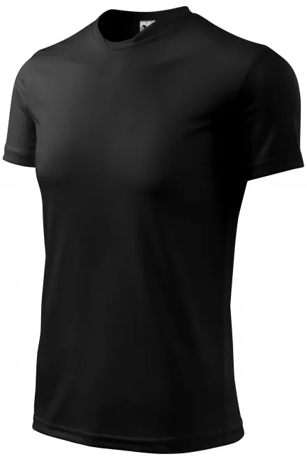 Levné tričko s asymetrickým průkrčníkem, černá