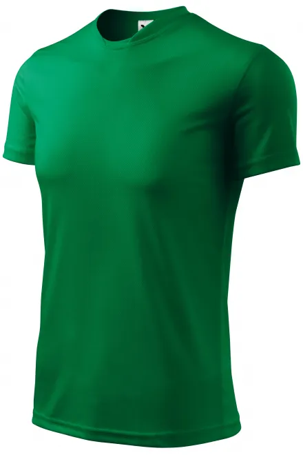 Levné tričko s asymetrickým průkrčníkem, trávově zelená
