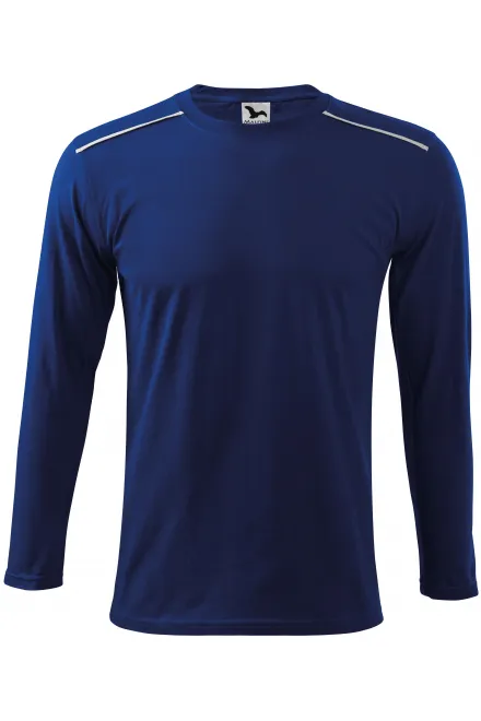 Levné tričko s dlouhým rukávem - kráľovská modrá, 3XL