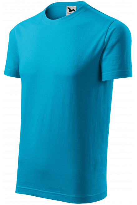Levné tričko s krátkým rukávem, tyrkysová, levná modrá trička