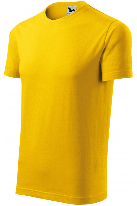 Levné tričko s krátkým rukávem, žlutá, levná jednobarevná trička