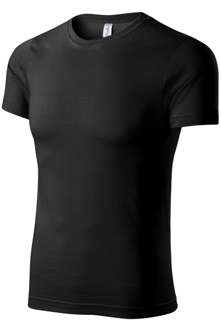 Levné tričko vyšší gramáže, černá, levná trička s krátkými rukávy