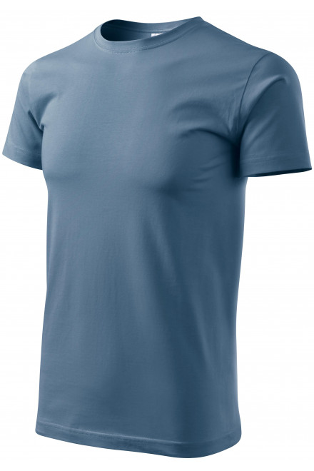 Levné tričko vyšší gramáže unisex, denim, levná bavlněná trička