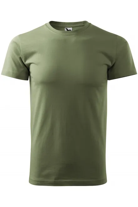 Levné tričko vyšší gramáže unisex - khaki, XS